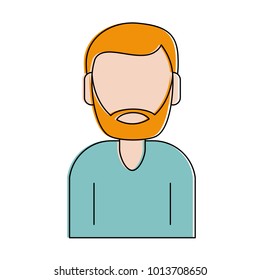 Man faceless cartoon
