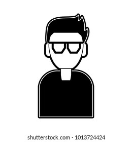 Man faceless cartoon