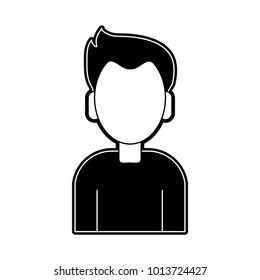 Man faceless cartoon