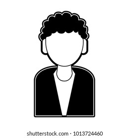 Man faceless cartoon
