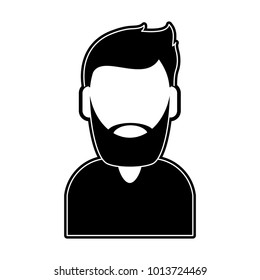 Man faceless cartoon