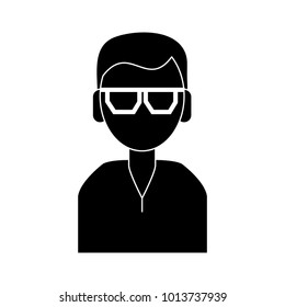 Man faceless cartoon