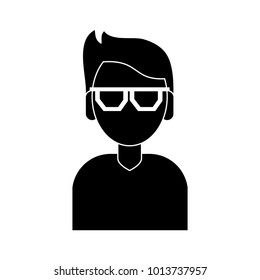 Man faceless cartoon