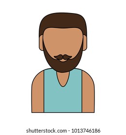 Man faceless cartoon