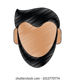 Man faceless cartoon