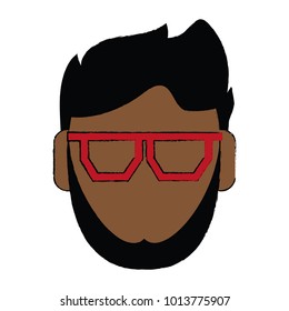 Man faceless cartoon