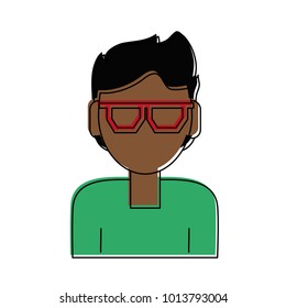 Man faceless cartoon