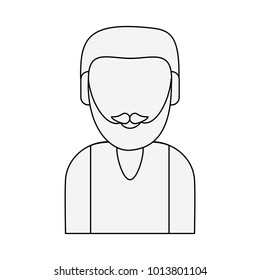 Man faceless cartoon