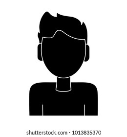 Man faceless cartoon