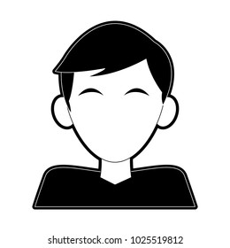 Man faceless cartoon