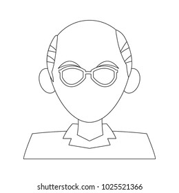 Man faceless cartoon