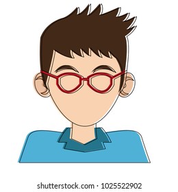 Man faceless cartoon