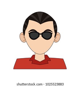Man faceless cartoon