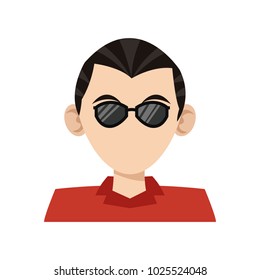 Man faceless cartoon