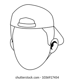 Man faceless cartoon