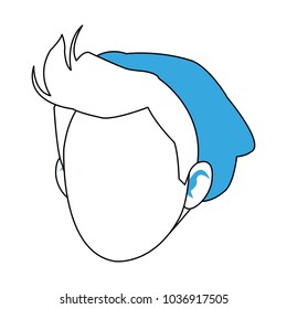 Man faceless cartoon