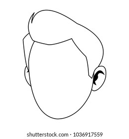 Man faceless cartoon