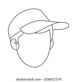 Man faceless cartoon