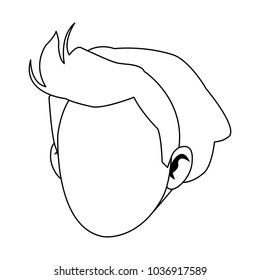 Man faceless cartoon