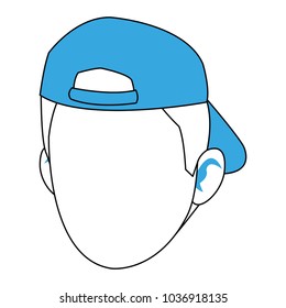 Man faceless cartoon