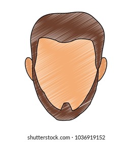 Man faceless cartoon