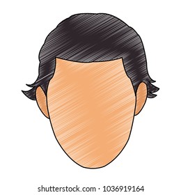Man faceless cartoon