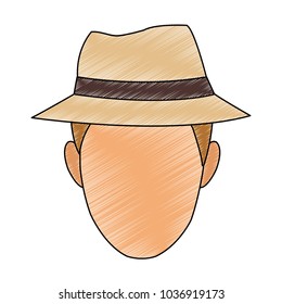 Man faceless cartoon