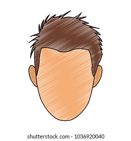 Man faceless cartoon