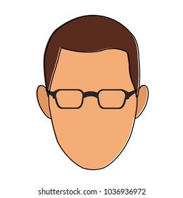 Man faceless cartoon