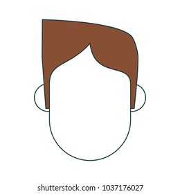 Man faceless cartoon