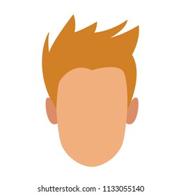 Man faceless cartoon