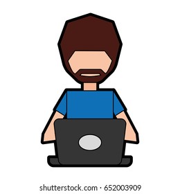 man faceless cartoon