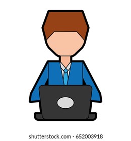 man faceless cartoon