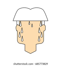 Man faceless cartoon