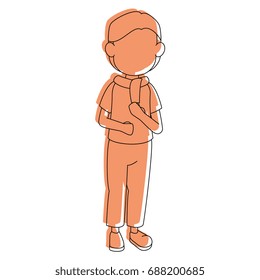Man faceless cartoon