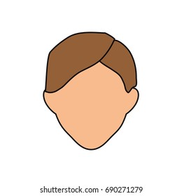 Man faceless cartoon