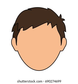 Man faceless cartoon