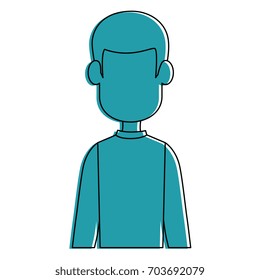 Man faceless cartoon