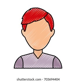 Man faceless cartoon