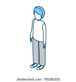 Man faceless cartoon