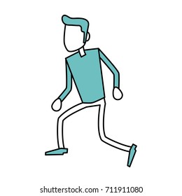 Man faceless cartoon
