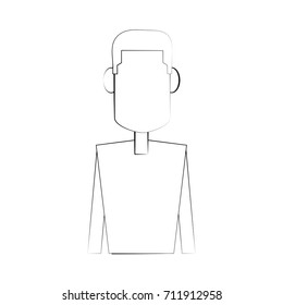 Man faceless cartoon