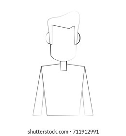 Man faceless cartoon