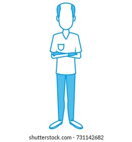 Man faceless cartoon