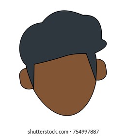 Man faceless cartoon
