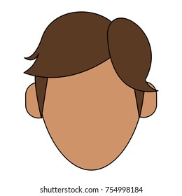 Man faceless cartoon