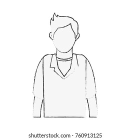 Man faceless cartoon
