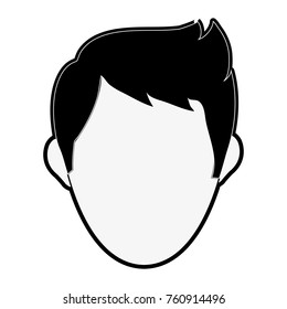Man faceless cartoon