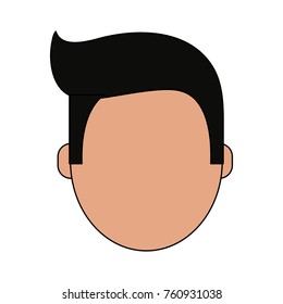 Man faceless cartoon