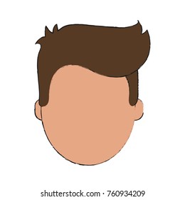 Man faceless cartoon